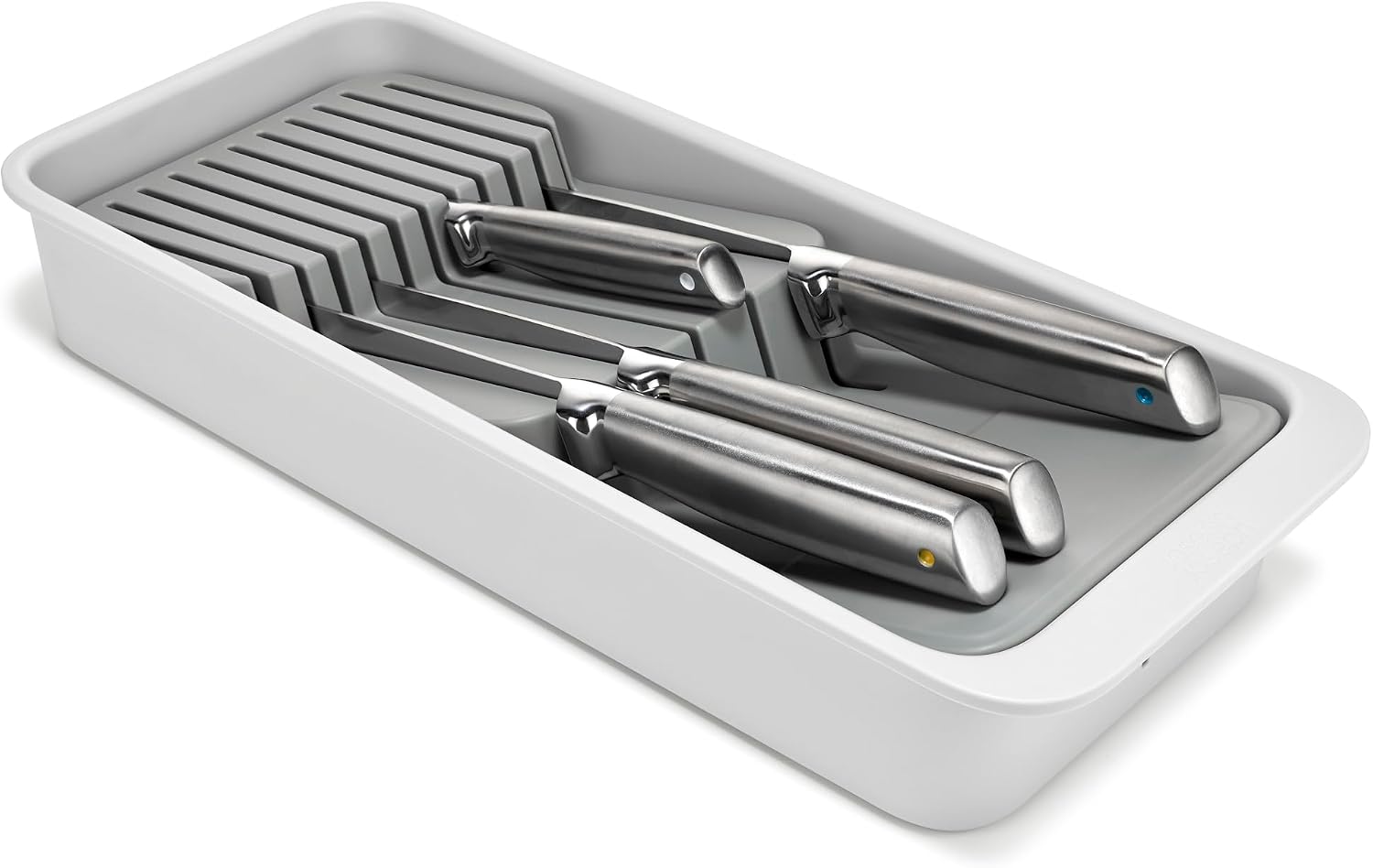 Joseph Joseph DrawerStore Knife Organizer, holds up to 9 knives, Kitchen Organization & Drawer Storage – Compact, Gray