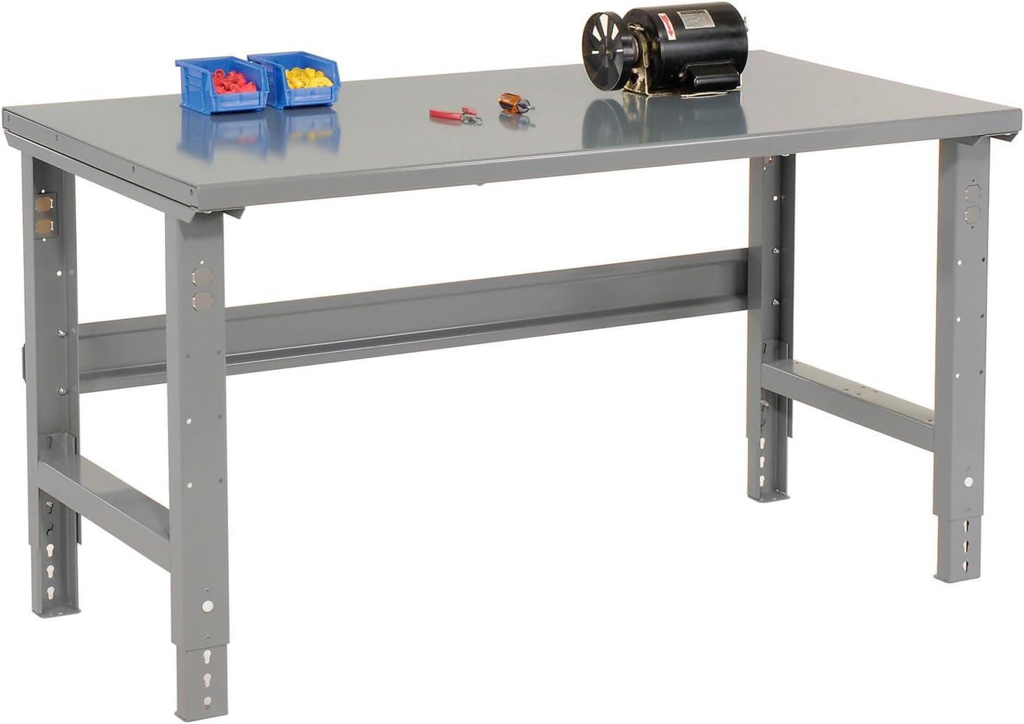 Global Industrial Adjustable Height Workbench C-Channel Leg, 48" W x 30" D
