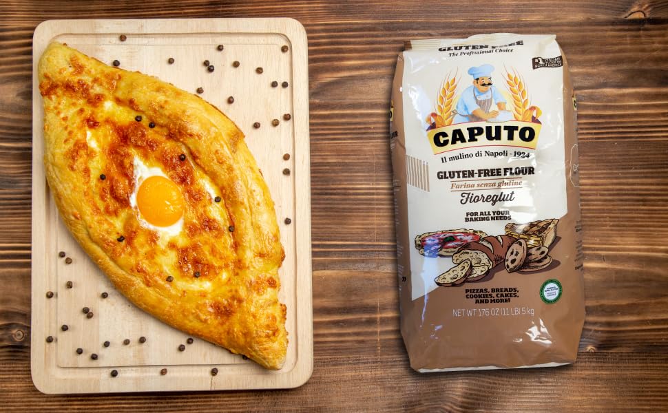 Antimo Caputo Gluten Free Pizza Flour 11 Lb Bulk - All Natural Multi Purpose Flour & Starch Blend for Baking Pizza, Bread, & Pasta