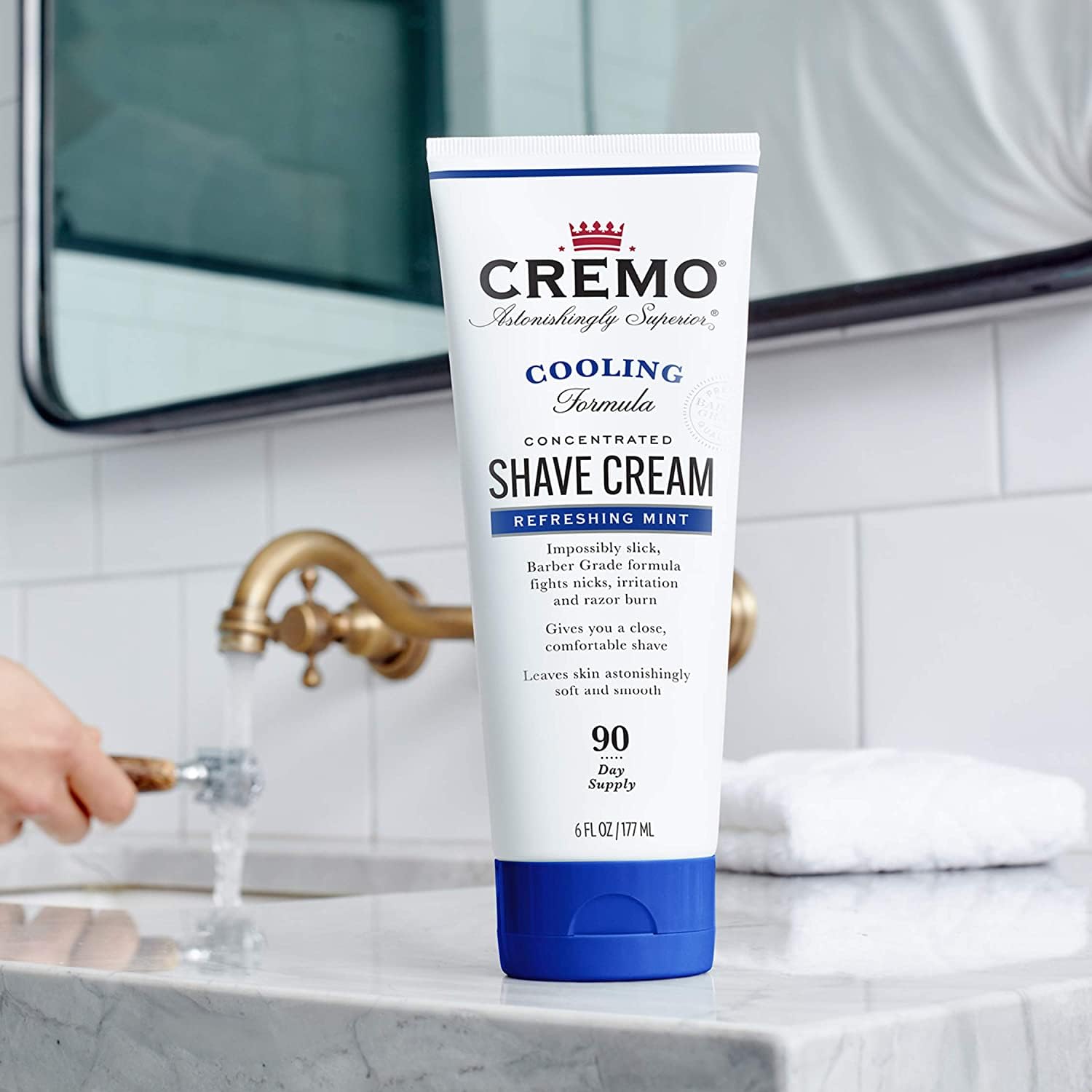 Cremo Original Shave Cream, Astonishingly Superior Ultra-Slick Shaving Cream for Men, Fights Nicks, Cuts and Razor Burn, 6 Fl Oz