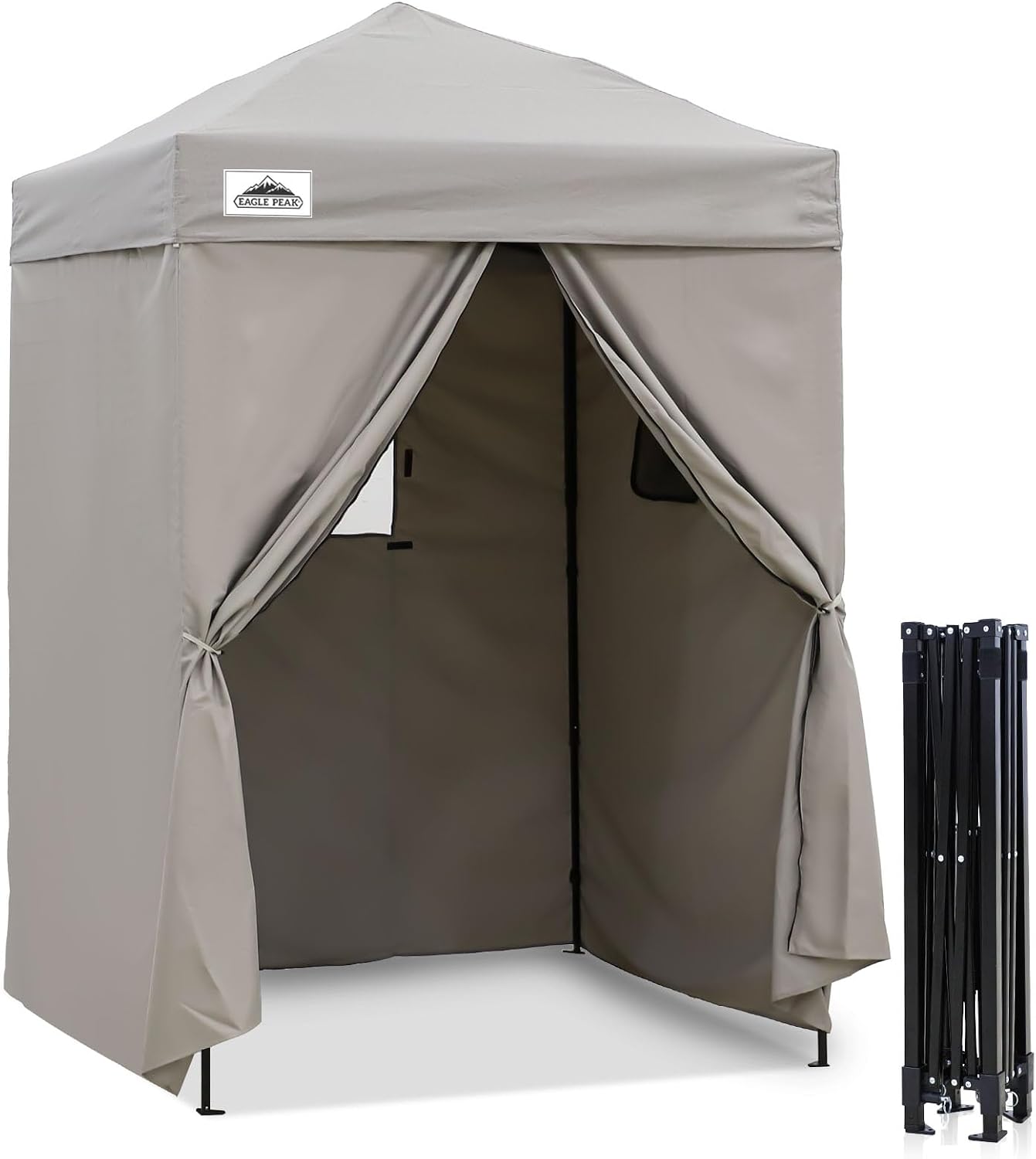 EAGLE PEAK 4x4 Pop Up Changing Tent, Outdoor Changing Room, Gray/White