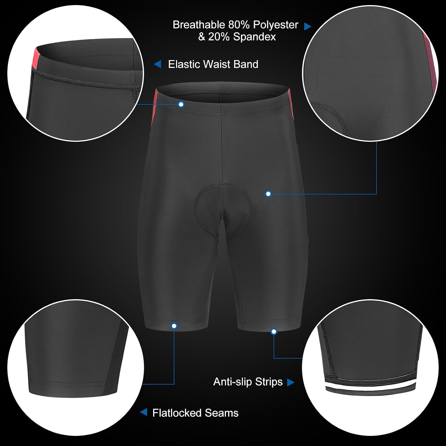 Lixada Men's Cycling Jersey Short Sleeve with Padded Shorts Quick-Dry Summer Short Bike Clothing Bicycle Shirts Pants Set