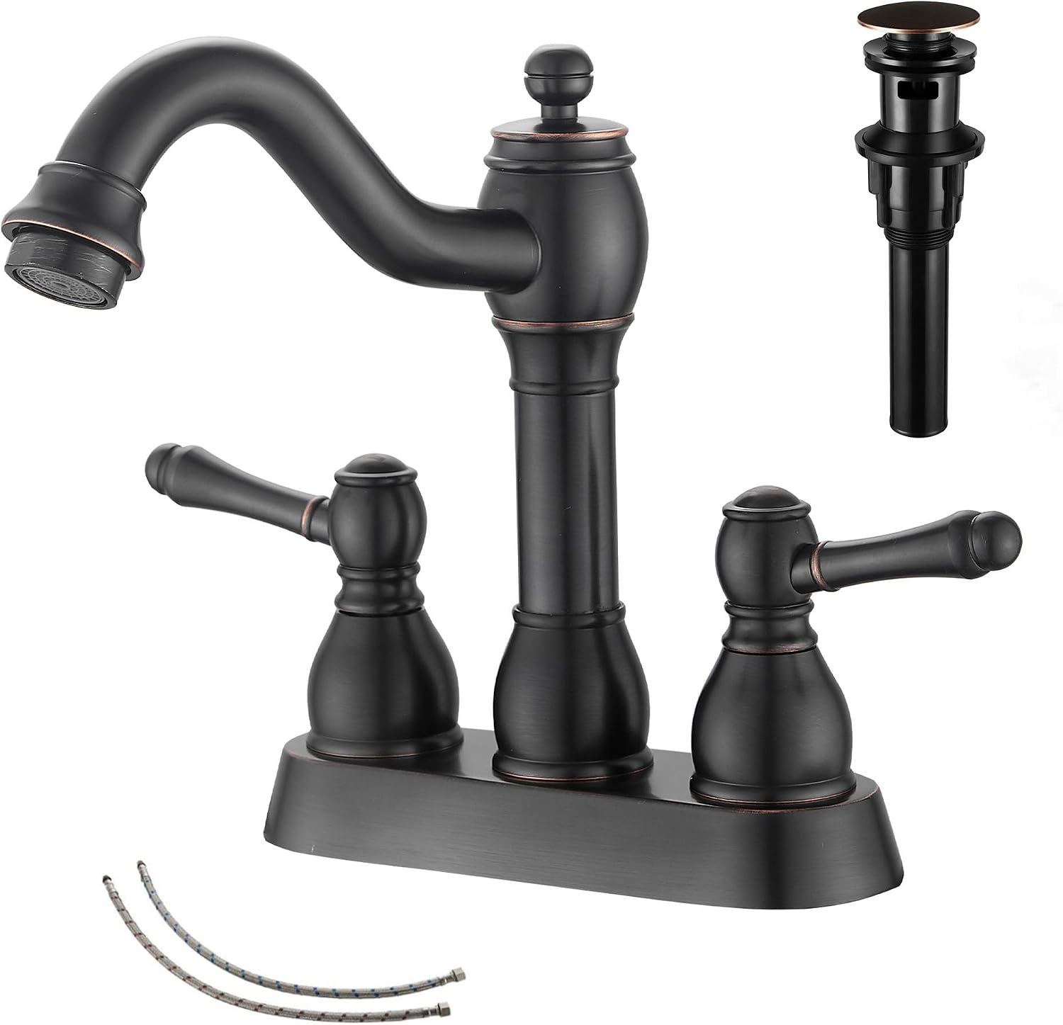 Oil Rubbed Bronze Bathroom Faucet Single Handle One Hole