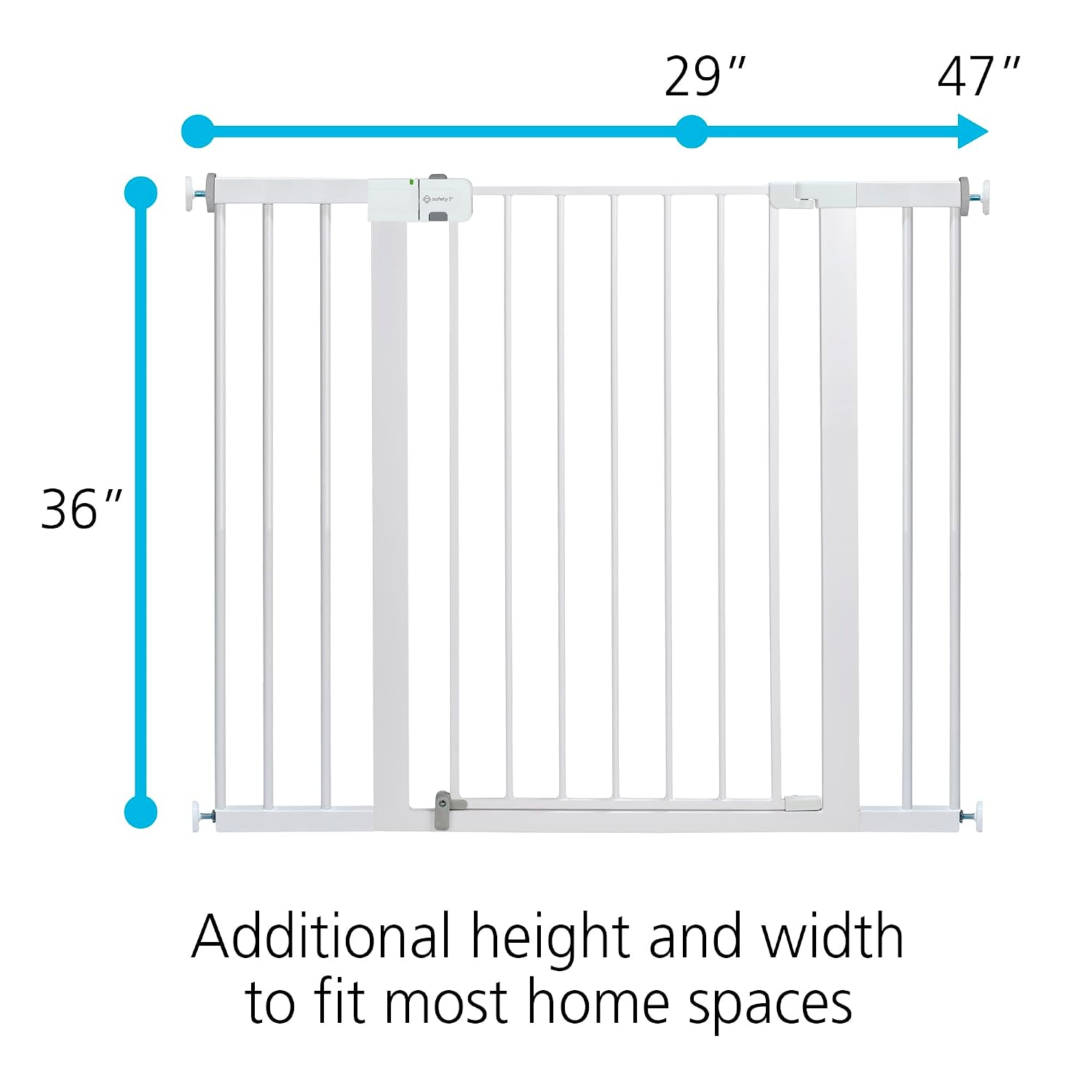 Safety 1st Extra Wide Baby Gate with Door: Premium Child Safety, Extra Tall Gate for Doorways, Dog Gates, Easy Installation, 36" Tall & Wide