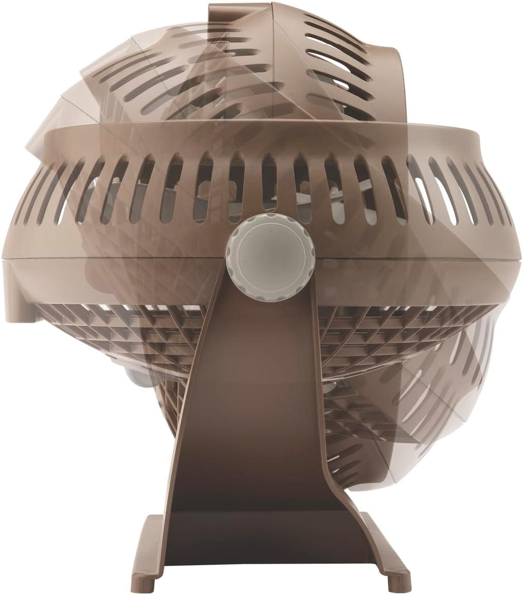 Lasko 505 Small Desk Fan with10-Inch Pivoting Head, Portable Electric Plug-In Table Fan Creates a Quiet Personal Cooling Breeze, Ideal for Travel, Bedroom, Dorm, and Office – Bronze