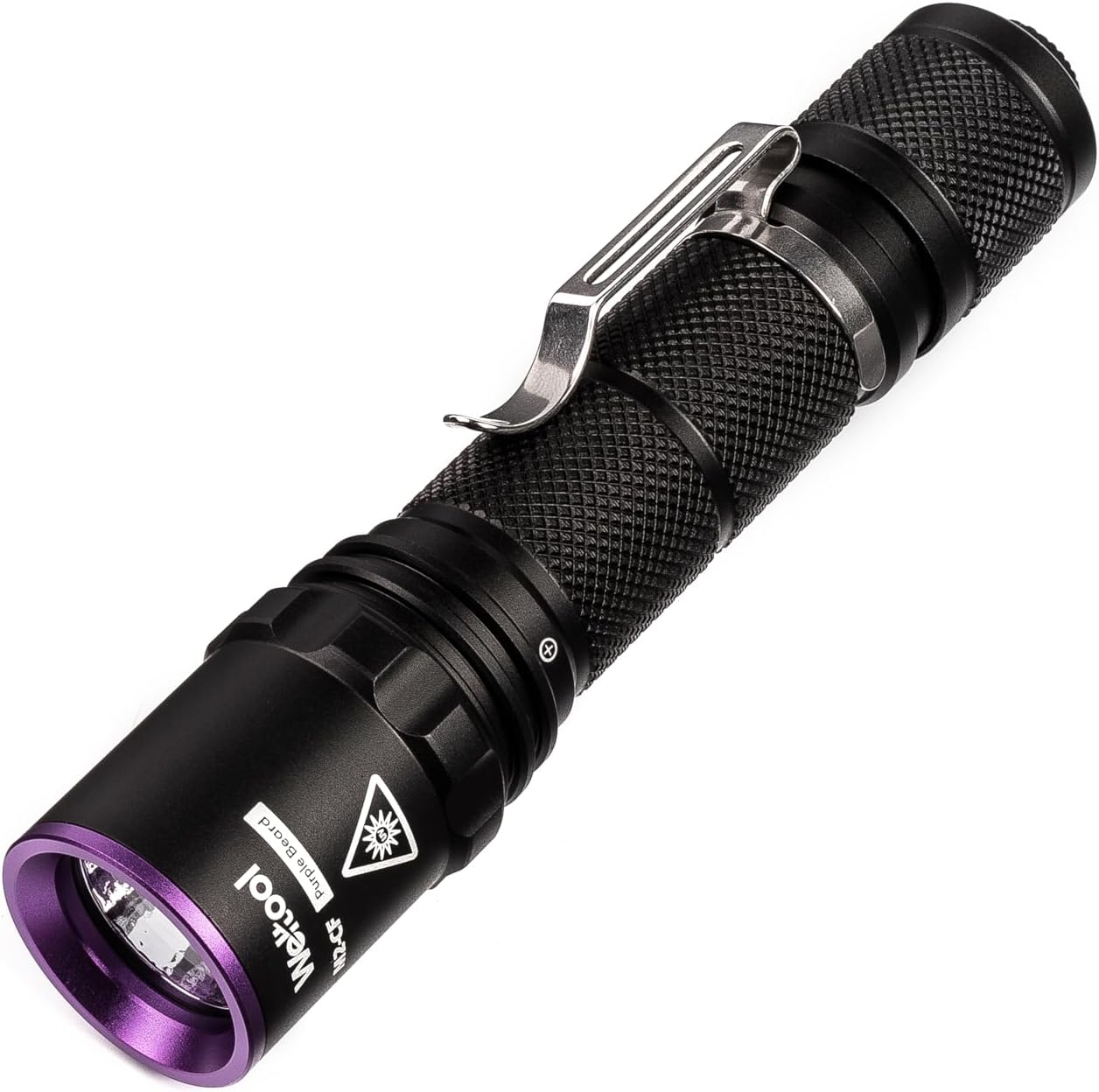 Weltool Professional UV Flashlight 365nm Black Light Max. 2060mW High Power for Glue Curing, AC Leak Detector, Rocks and Mineral Glowing, Pet Urine Detector, Non Destructive Testing