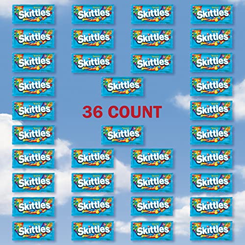 SKITTLES Wild Berry Chewy Candy, Full Size, Bulk Box, 36 Pack, 2.17 oz | Chewy wild berry fruity candy full size packs individually wrapped for movie nights, party favors, snacks, road trip, bulk