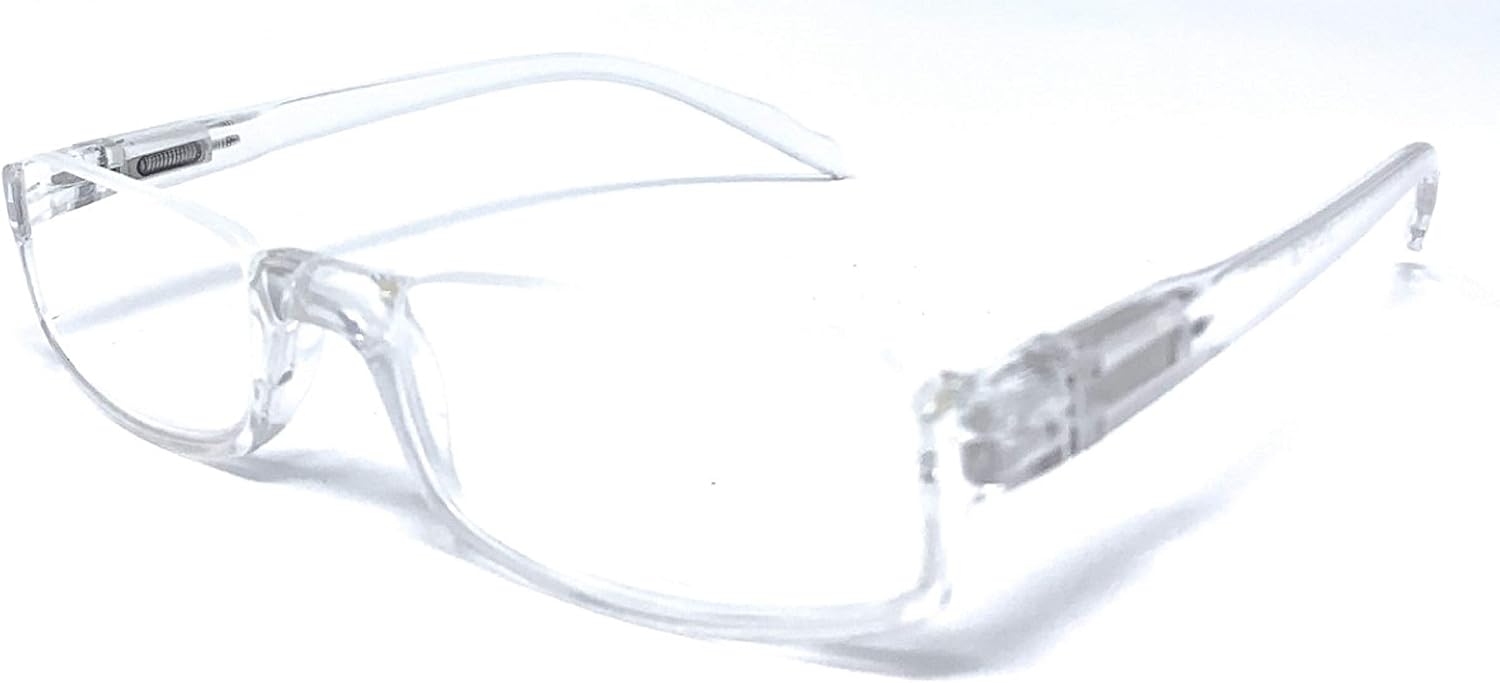 The Parker Rectangle Half Frame Reading Glasses, Unisex Semi Rimless Readers + 1.50 Tortoise