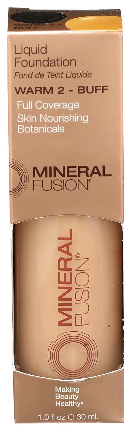 Mineral Fusion Full Coverage Liquid Foundation (Cool 1, Fair), 1 Fl Oz