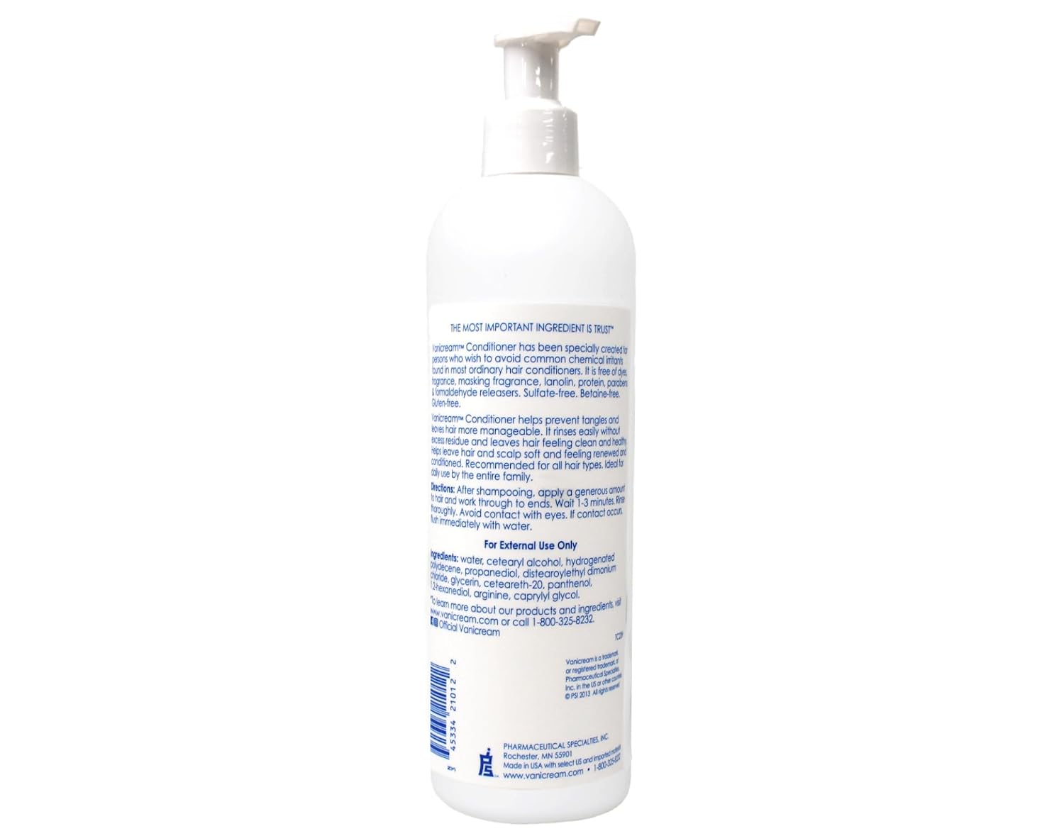 Vanicream Hair Conditioner 12 oz (Pack of 4)
