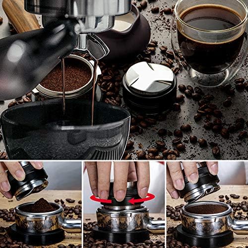 MATOW 53mm Coffee Distributor and Tamper, Dual Head Coffee Leveler Compatible with Breville 54mm Portafilter