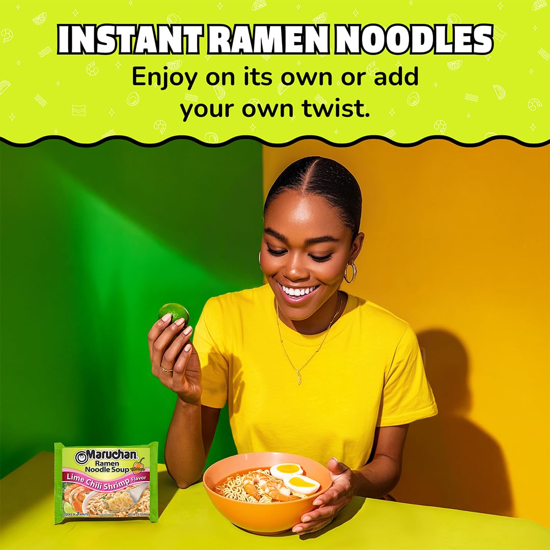 Maruchan Ramen Noodle Soup, Pork Flavor – Japanese-Style Instant Noodles, Quick & Easy Meal for Kids, Students & Busy Families – 3 Oz. (24 Pack)