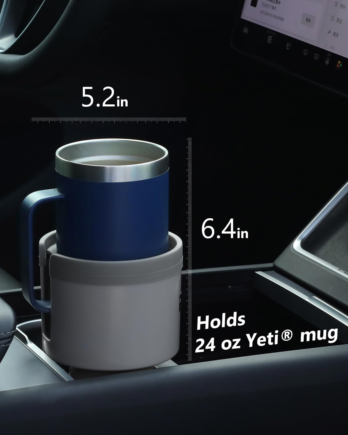 SEVEN SPARTA Car Cup Holder Expander for 32-40oz Large Bottles & Tumblers