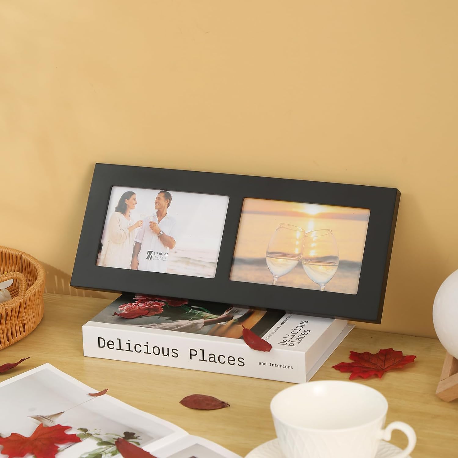 4x6 5-Opening Collage Picture Frame Black Wood