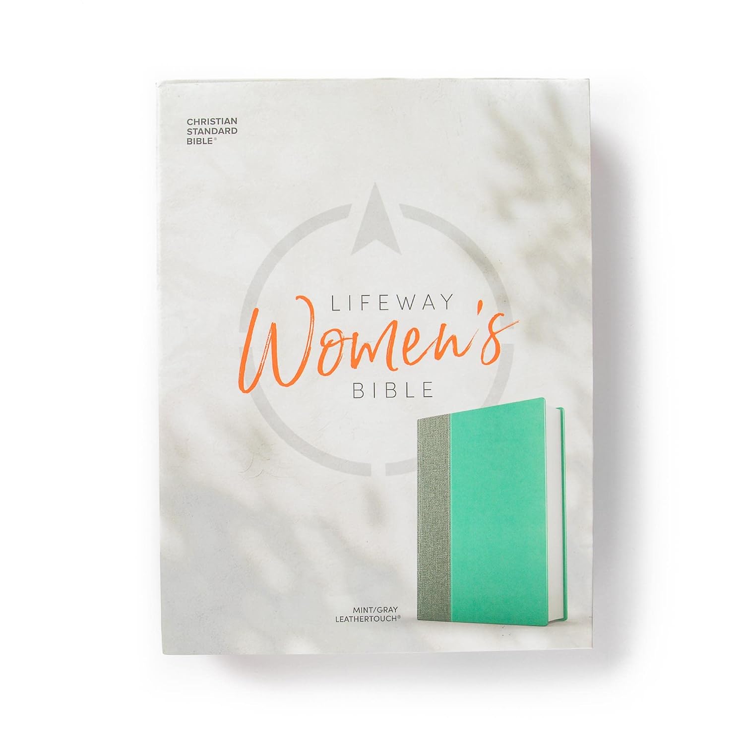 CSB Lifeway Women's Bible, Gray/Mint LeatherTouch, Indexed, Black Letter, Single-Column, Wide-Margins, Devotions, Articles, Word Studies