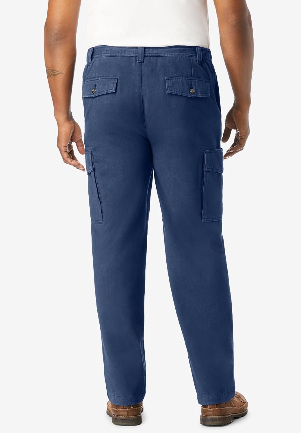 Boulder Creek by Kingsize Men's Big & Tall Renegade Side-Elastic Waist Cargo Pants