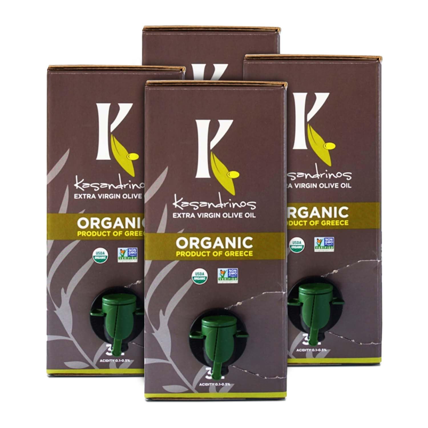 Kasandrinos Organic Olive Oil Extra Virgin, Polyphenol Rich Greek Olive Oil, 100% Organic First Cold Pressed, Mild + Delicate Flavor, Verified by Non GMO, 500 ml / 16.9 oz