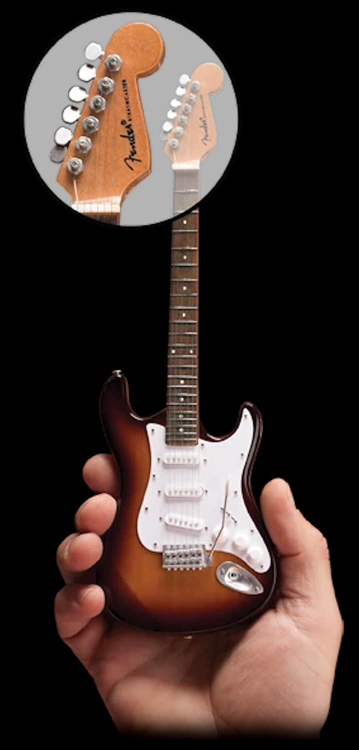 Officially Licensed Mini Sunburst Fender Strat Guitar Replica