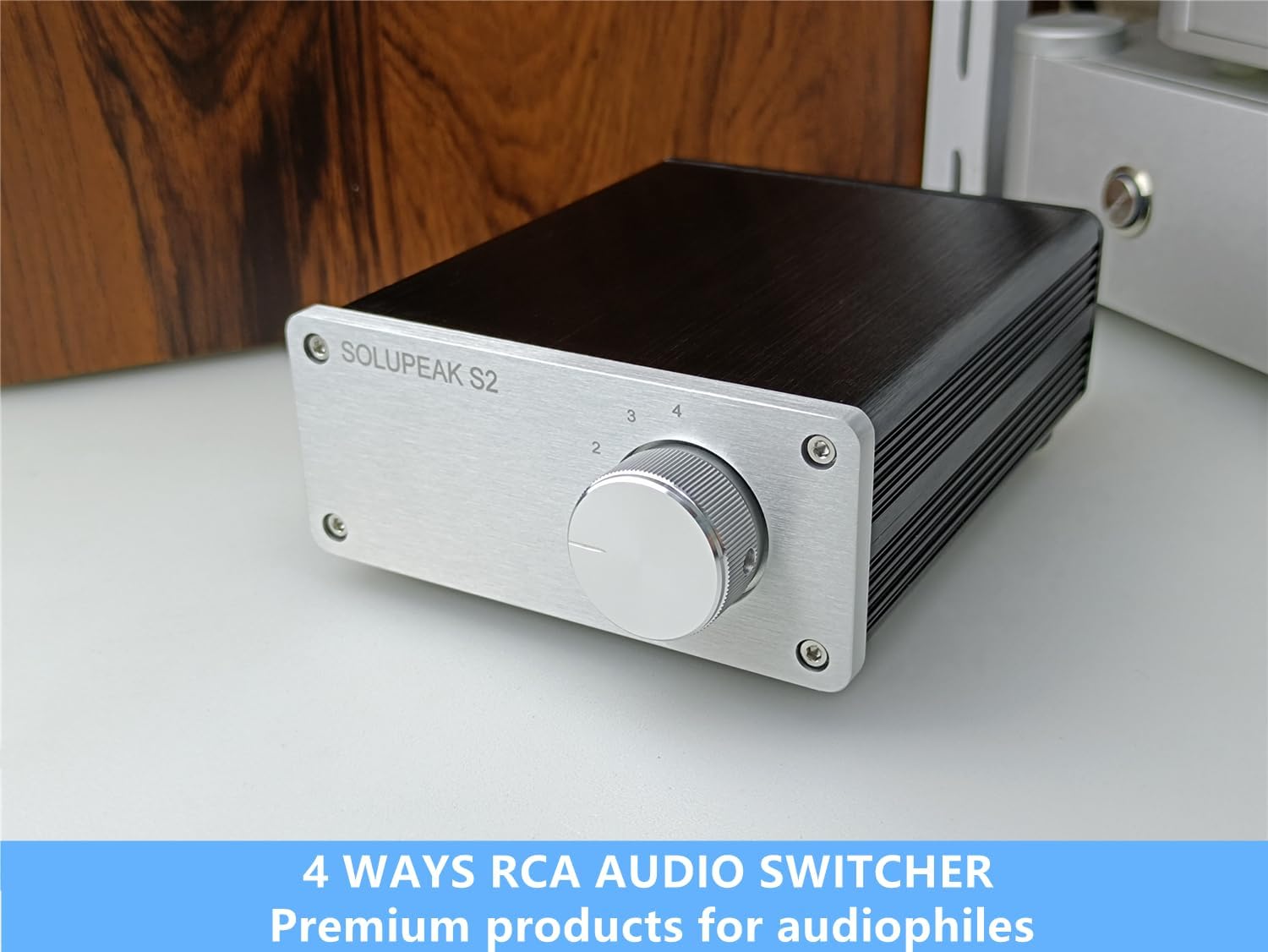 U31 3 Way RCA Audio Switcher, Stereo Audio Switch Selector Box