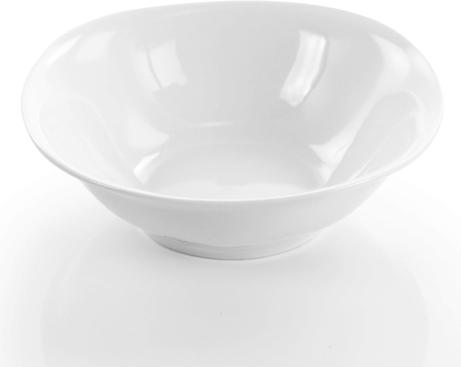 Elama Cara 16 Piece Round Porcelain Dinnerware Set in White