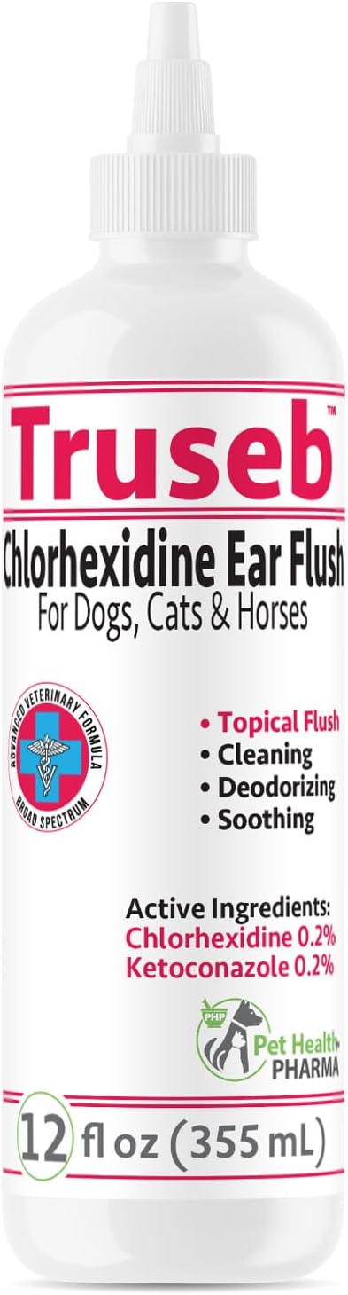 Truseb Maximum Strength Dog Ear Infection Treatment Flush