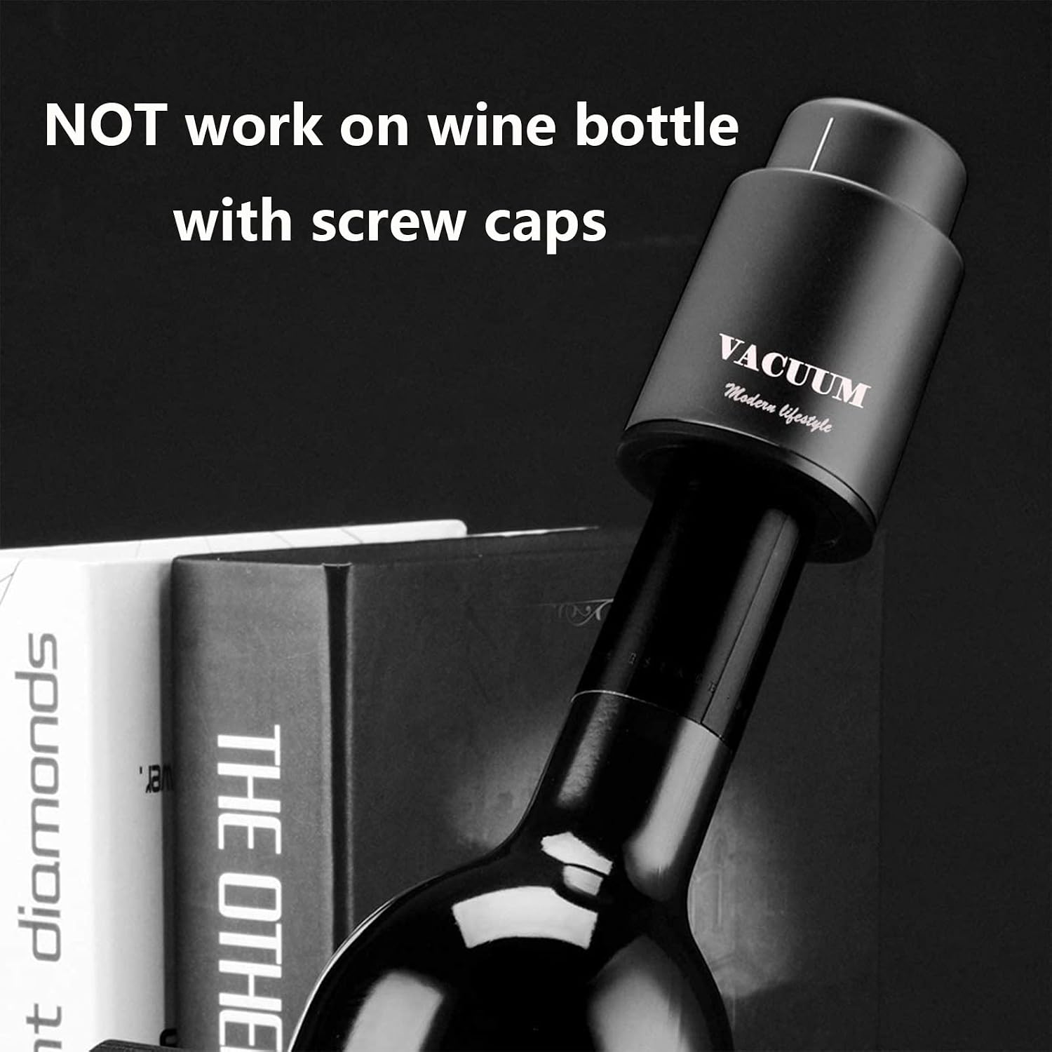 [2 PACK] Wine Bottle Stoppers,Real Vacuum Stoppers,Reusable Wine Preserver,Wine Corks Keep Fresh,Best Christmas and Birthday Gifts for Wine Lovers.