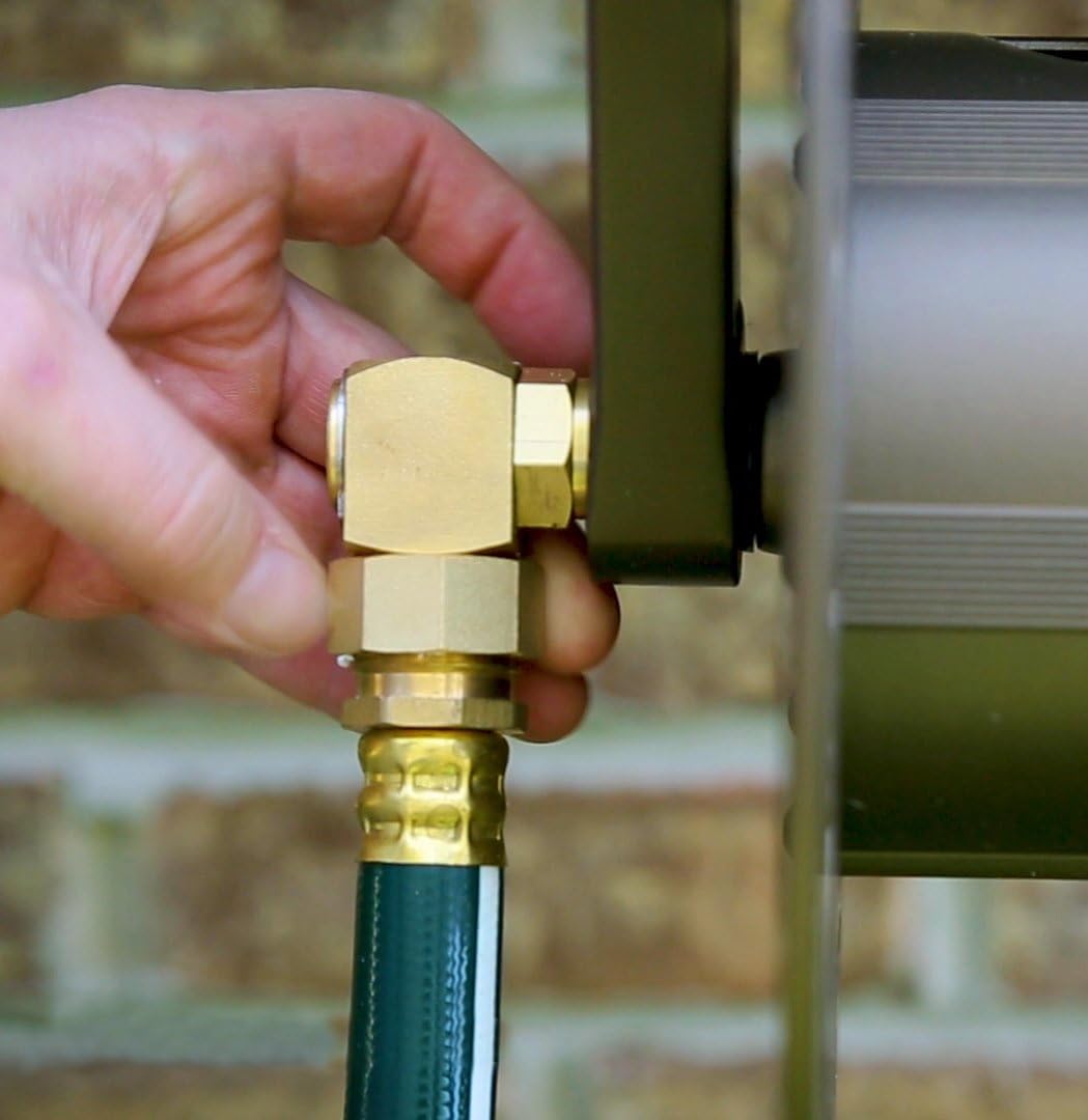 Liberty Garden 710 Navigator Rotating Garden Hose Reel, Holds 125-Feet of 5/8-Inch Hose - Bronze