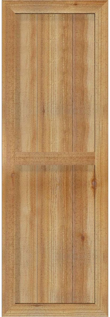 Ekena Millwork RBF06S16X048RWR TimberCraft Three 5 3/8" Boards Framed Board-n-Batten, Rustic Wood Shutters (Per Pair), 16 1/8"W x 48"H
