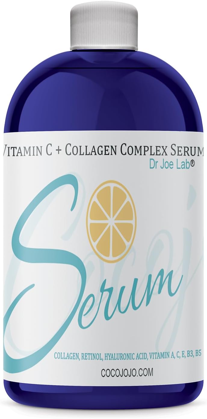Dr Joe Lab #1 Vitamin C & Collagen Complex Serum Bulk - Multiple Purposes Face Skin Ultra Hydrating Rejuvenating Instant Moisturizer COCOJOJO (4 oz)