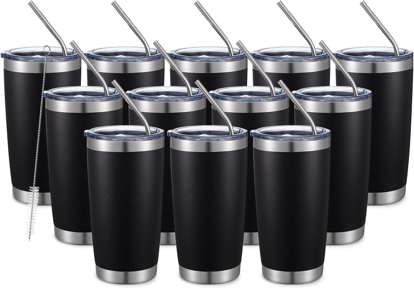COMOOO 20oz Double Wall Vacuum Insulated Travel Mug