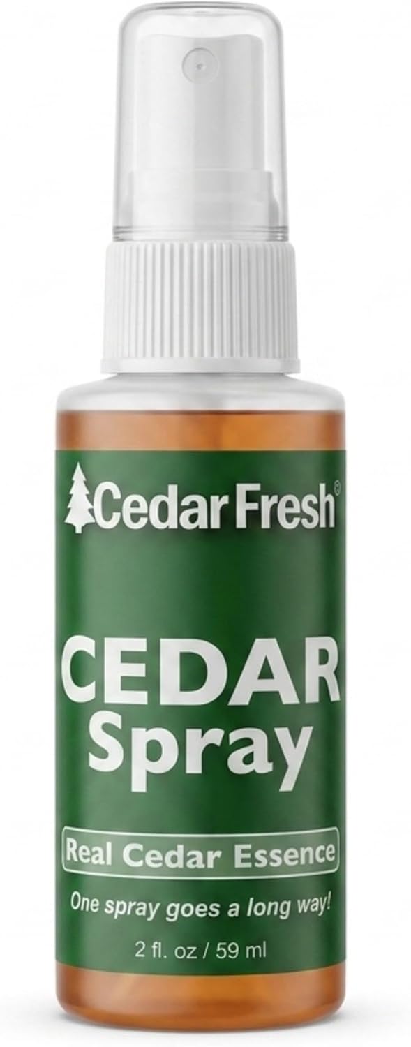 Household Essentials CedarFresh 2‑Ounce Cedar Power Spray, Natural Cedar Essence Odor Neutralizer