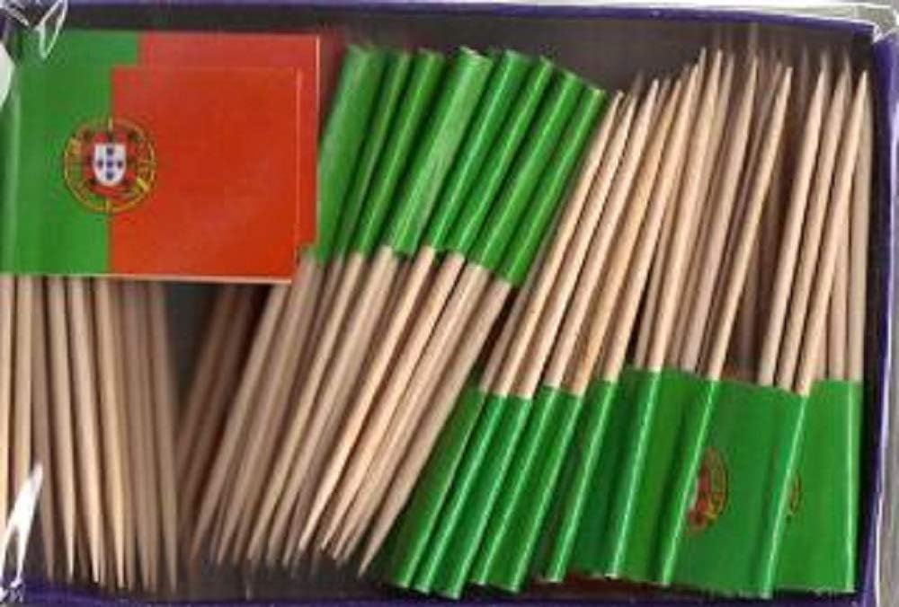 One Box of 100 Nicaragua Toothpick Flags, 100 Small Mini International Flag Cupcake Toothpicks or Cocktail Picks