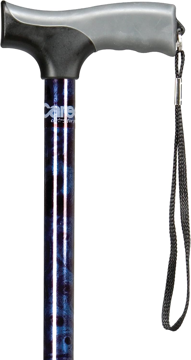 Carex Soft Grip Walking Cane with Strap, Anti-Slip Walking Cane for Easy Maneuvering, Walk Stick for Seniors & Adults with Added Support and Adjustable for Balance, Supports up to 250 lbs
