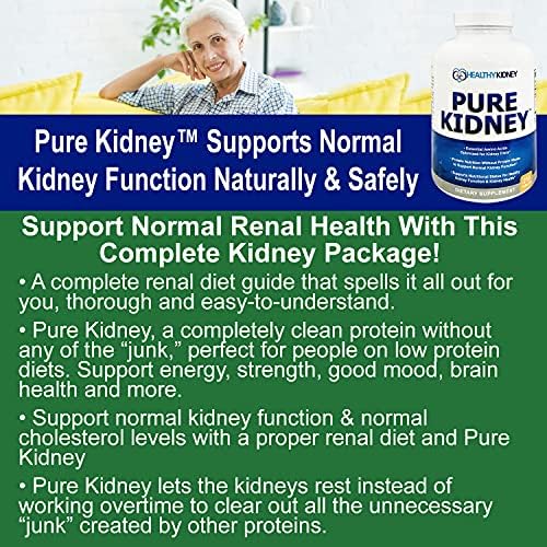 Pure Kidney Health Supplement and Renal Diet Cookbook for Rejuvenation