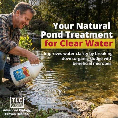 PondPerfect Pond Bacteria - Natural Treatment for Ponds - Safe for Fish | Liquid Formula for Pond Maintenance – Pond Cleaner for outdoor Ponds - Safe for Fish - 32 oz (946 ml) for up to 25000 gal