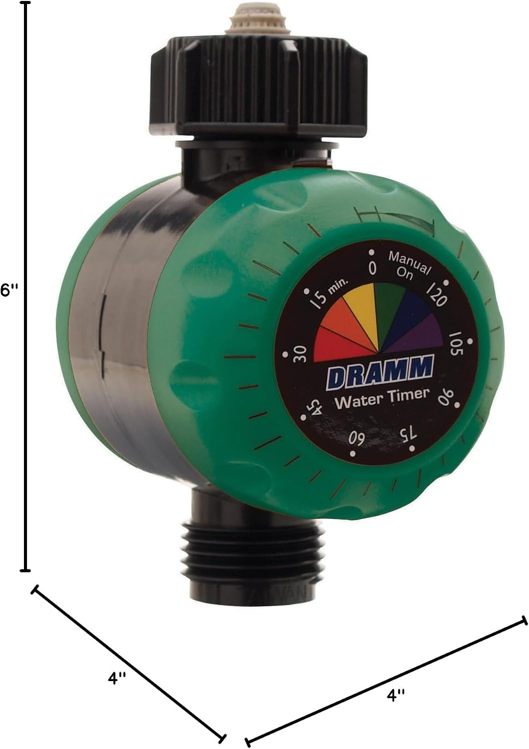Dramm ColorStorm Premium Water Hose Timer, Mechanical, Turns Water Off Automatically, Up to 120 Minutes of Run Time, Compact for Lawn, Drip