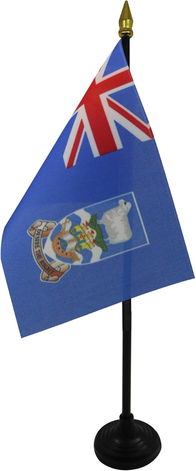 AZ FLAG Nicaragua Table Flag 4x6 in 100D Polyester Plastic Base | Indoor use Nicaraguan 15x10 cm desk flag stitched finish with reinforced edges with plastic pole and gold finial
