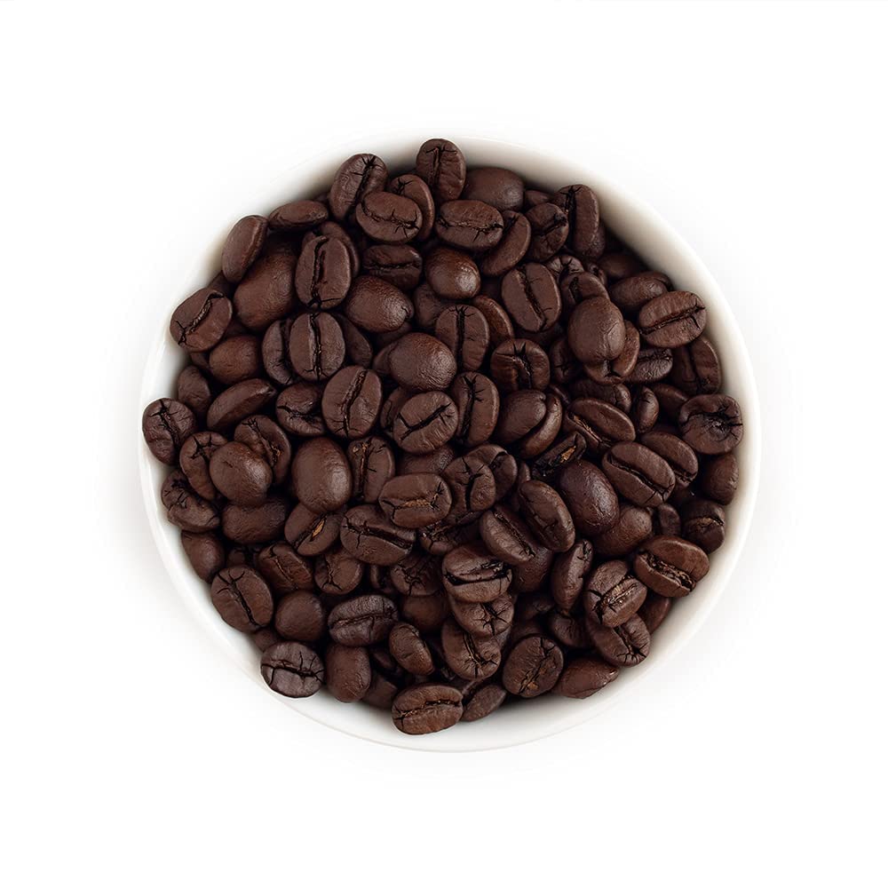 Fresh Roasted Coffee, Dark Brazil Whole Bean Coffee, Med-Dark Roast, Kosher, 5 lb (80 oz)