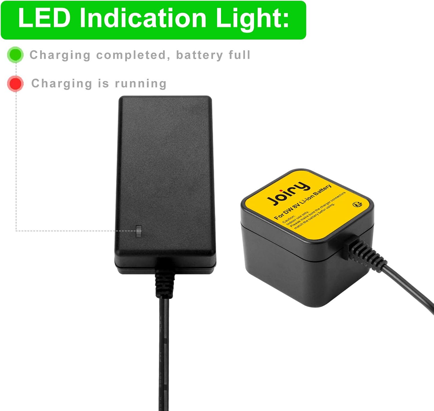Joiry 8V 2000mAh Li-ion Replacement Battery with Higher Safety & Longer Runtime - Compatible with Dewalt DCB080, DW4390, DCF680N1, DCF680N2 DCF680G2 Cordless Power Tools (1-Pack)