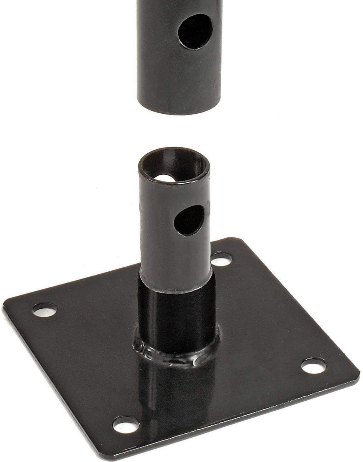 Global Industrial 68" L Wave Bike Rack, Black, Flange Mount, 7-Bike Capacity