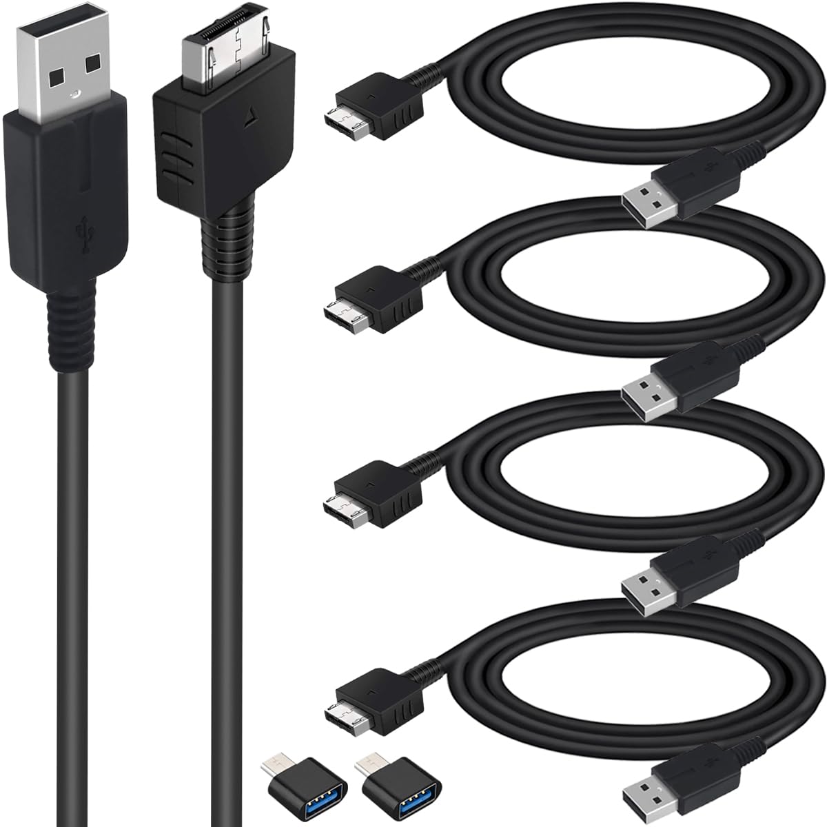 4 Pcs PS Vita Charger Cable, for PS Vita 1000 Charging, USB Data Power Charger, for PS Vita Original (PS Vita/PSV)(1.2m)