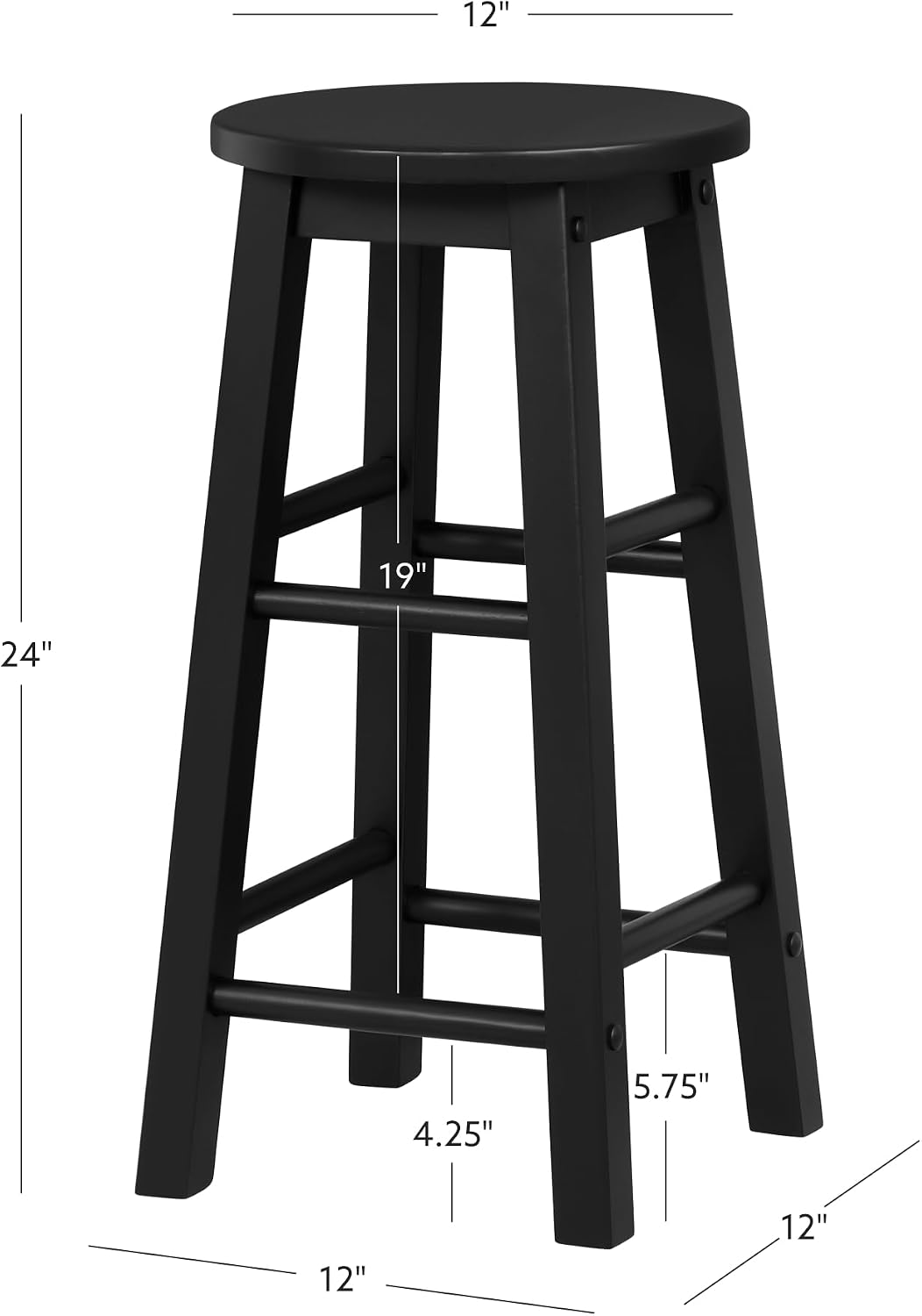 Linon 29-Inch Barstool With Round Seat