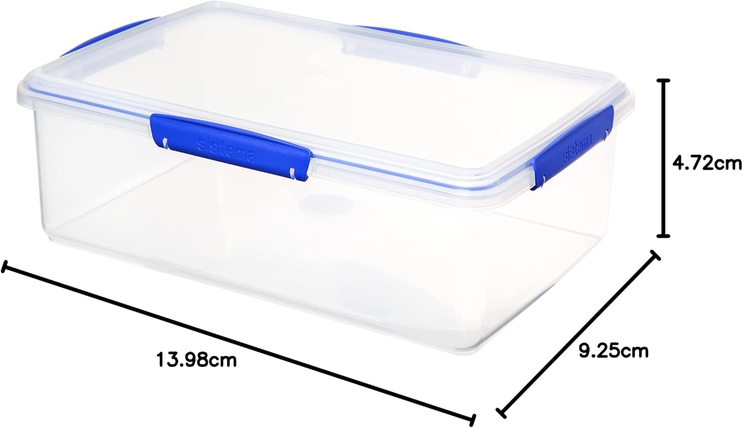 Sistema KLIP IT Large 7L Food Storage Container, Airtight & Stackable, Dishwasher, Freezer, & Microwave-Safe, BPA-Free