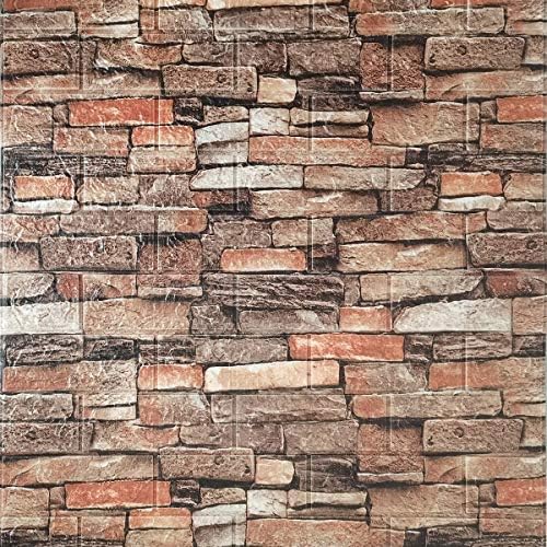 3D Self Adhesive Foam Wall Panels, 10 Tiles Cover 57 sq feet, Peel and Stick Brick Wallpaper for Living Room Bedroom Wall Decoration