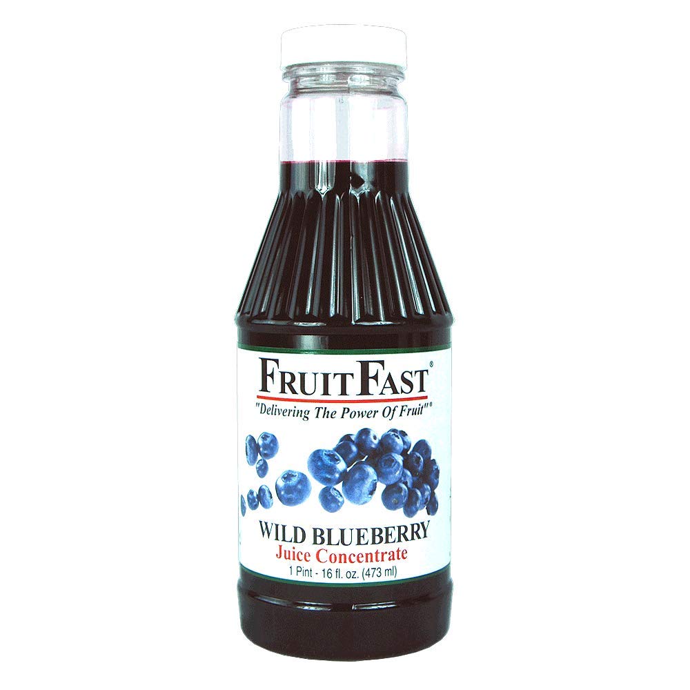 Wild Blueberry Juice Concentrate by FruitFast - (32 FL OZ) Unsweetened, 65 Brix Pure Concentrated Blueberry Juice - 100% Dark Wild Blueberry Extract - No Additives or Fillers!