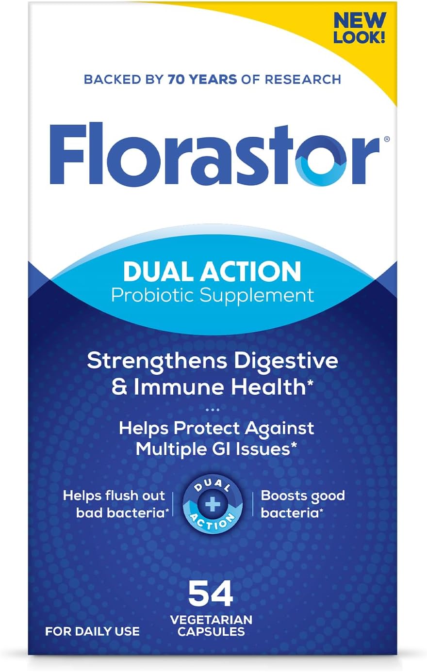 Florastor Probiotic for Digestive and Immune Health, 30 Capsules | Probiotics for Women & Men, Helps Flush Out Unwanted Bacteria, Boosts The Good with Our Unique Strain Saccharomyces Boulardii