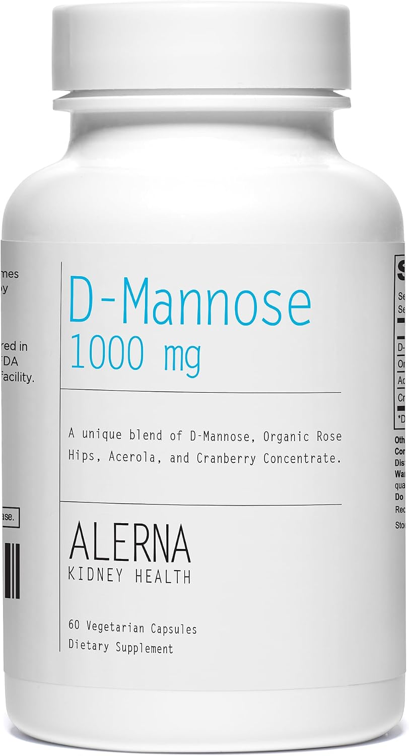 D-Mannose 1000 mg - Urinary Tract Health - with Cranberry Concentrate, Organic Rose Hips, Acerola Extract - 60 Vegetarian Capsules