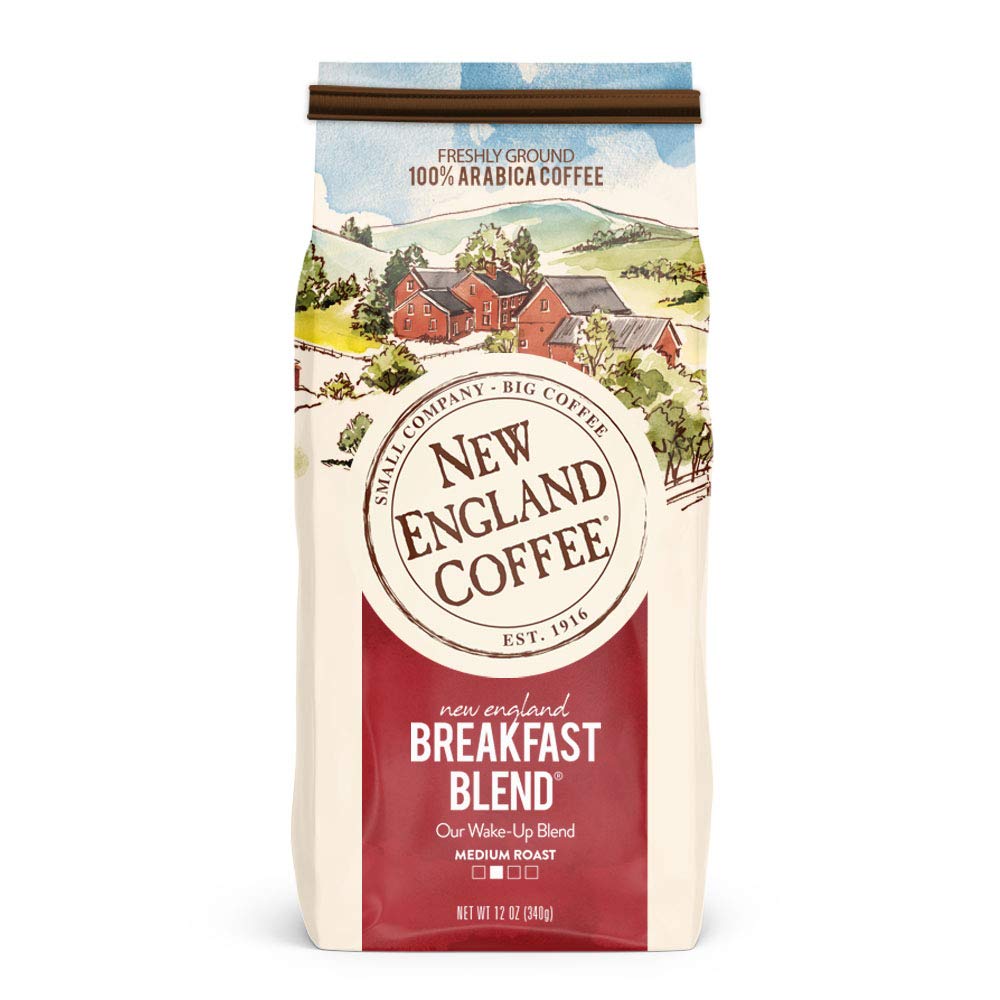 New England Coffee French Roast Dark Roast Ground Coffee, 10oz Bag (Pack of 1)