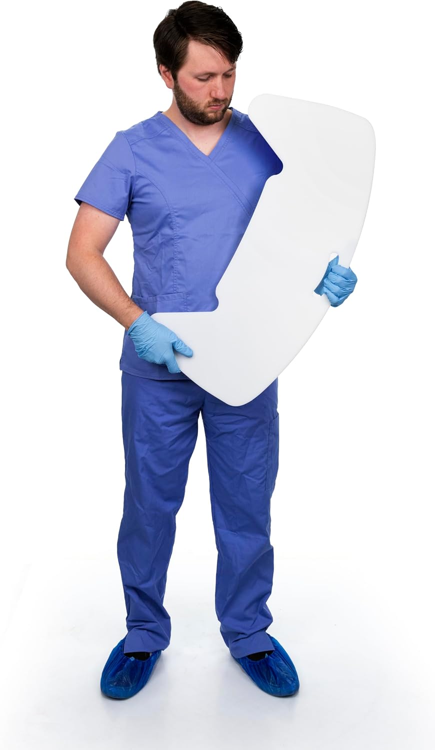 Curved Transfer Board for Safe Patient Transfers, Durable Polyethylene Sliding Board with Flared Ends, Mobility Aid for Wheelchair, Bed