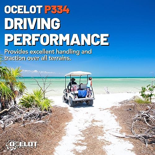 P334 22x11-10 Golf Cart Tires - All Terrain Golf Cart Tires, 4-Ply Rated Quad Tire